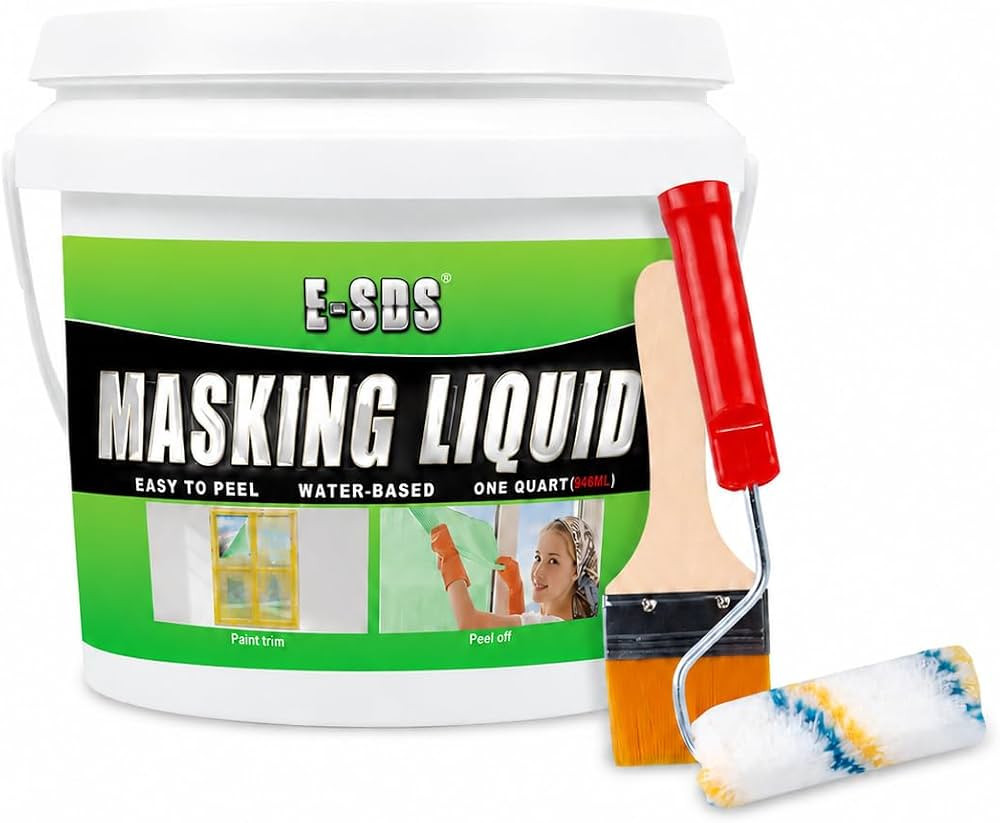 E-SDS Masking Liquid Tape, 32 fl.oz Green Peelable Coating for Windows | Amazon (US)