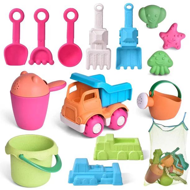 Fun Little Toys 14PCs Snow Toys for Kids, Beach Sand Toys Included and Bucket, Beach Shovel, Wate... | Walmart (US)