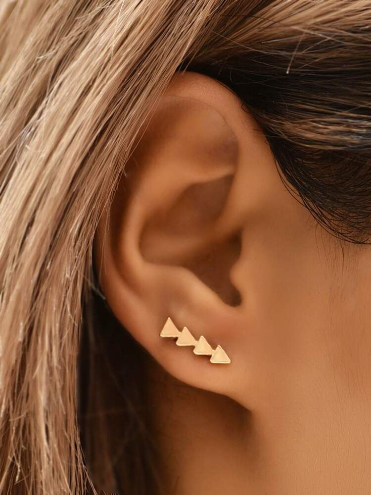 Triangle Design Stud Earrings | SHEIN