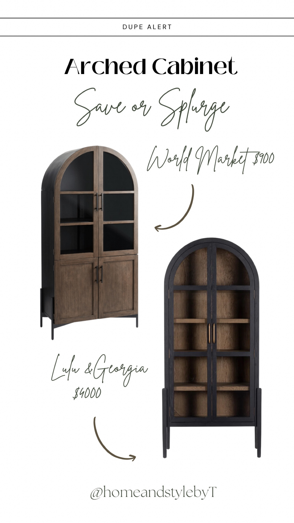Arched cabinet dupe alert ! #archedcabinet

#LTKFind