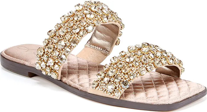 Ezel Embellished Two Strap Slide Sandal | Nordstrom