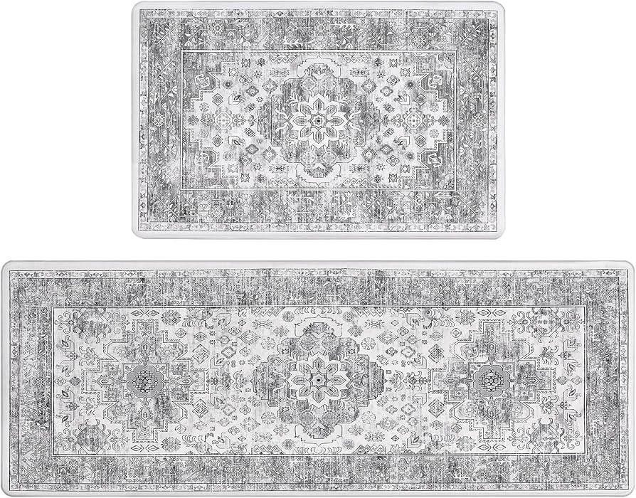 Pauwer Anti Fatigue Kitchen Mat Set of 2 Non Slip Kitchen Mats for Floor Cushioned Kitchen Rugs C... | Amazon (US)