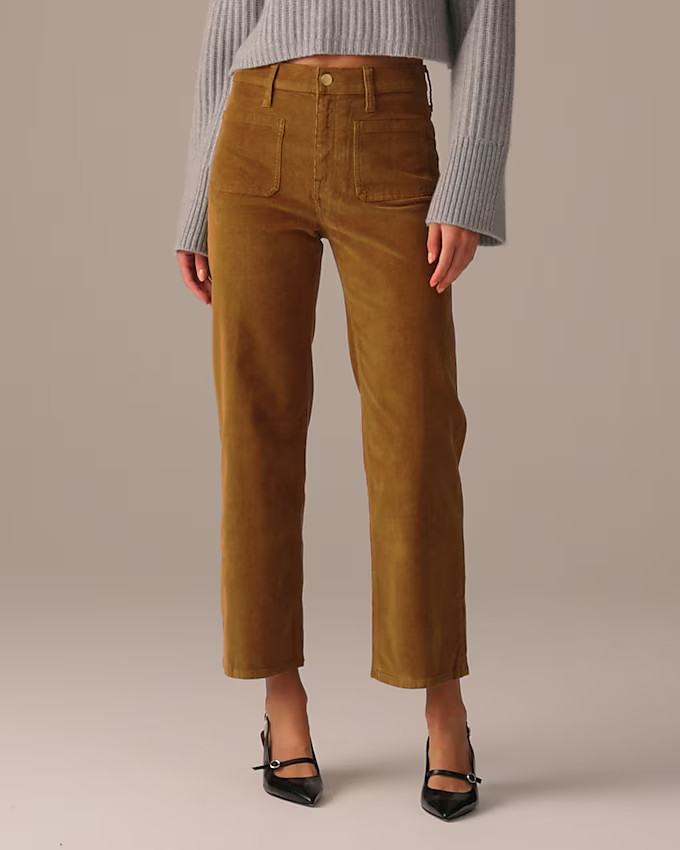 Petite sailor slim-wide pant in stretch corduroy | J. Crew US