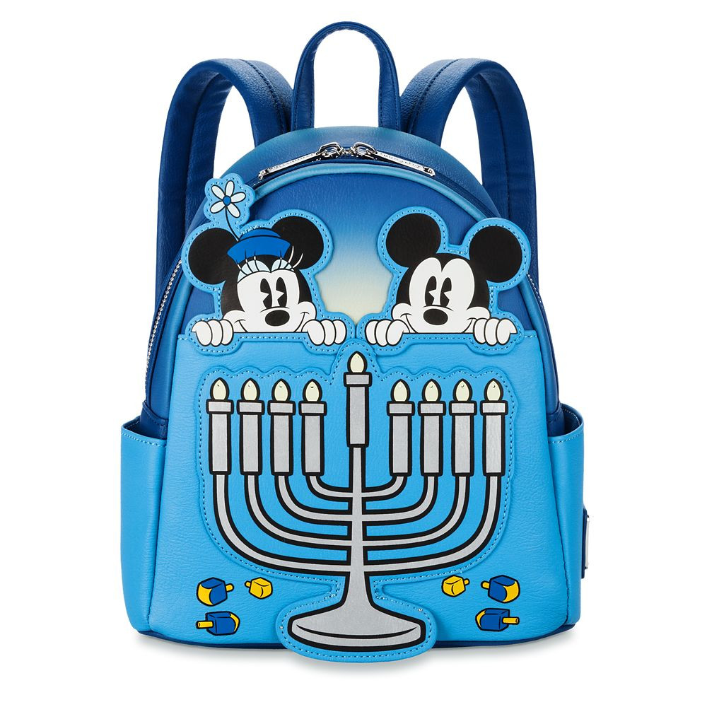Mickey Mouse and Minnie Mouse Hanukkah Light-Up Loungefly Mini Backpack | Disney Store | Disney Store