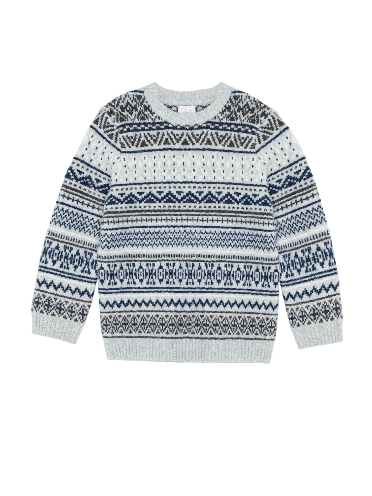 Wonder Nation Boys Fair Isle Sweater with Long Sleeves, Sizes 4-18 | Walmart (US)