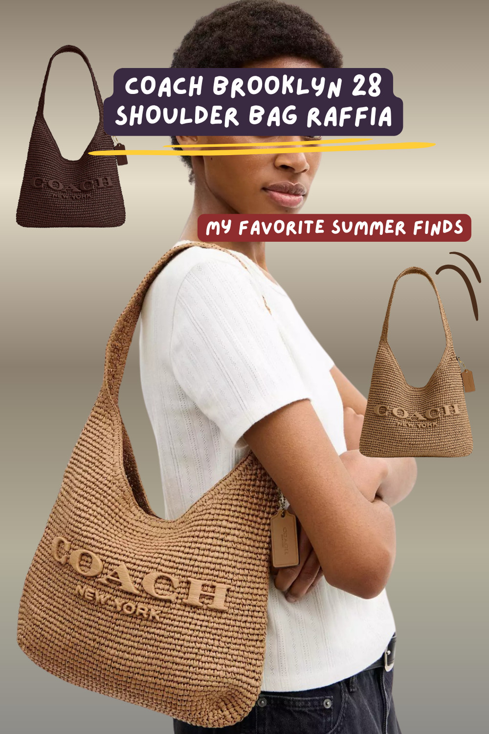 🤎 The bag everyone is talking about this season...

The Coach Brooklyn 28 Raffia Shoulder Bag is officially one of my favorite summer finds ☀️

I love how it combines the relaxed raffia texture we all want for warmer weather with Coach's iconic Brooklyn silhouette. It's lightweight, versatile, and instantly makes any outfit feel effortless and elevated.

Whether you're heading to brunch, vacation, the farmer's market, or just running errands, this is the perfect grab-and-go summer bag. 

 #LTKstyletip #LTKbag #LTKgiftguide