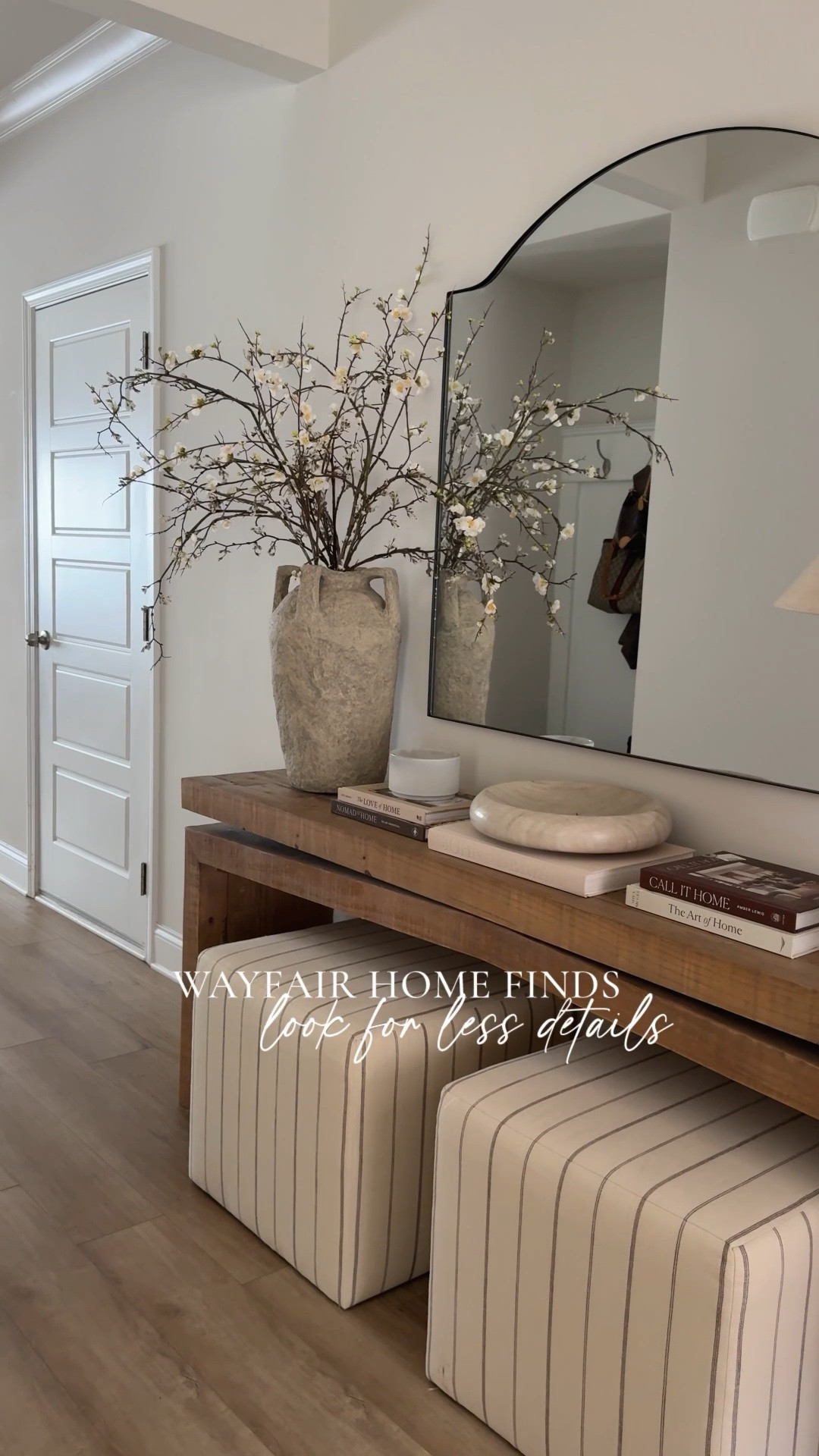 #AD Sharing all of my favorite home finds from @wayfair! Many of these are great look for less options inspired by some of the higher end pieces in my home.

Comment “details” for all the info 🤍

My entryway table was definitely a splurge, and while the quality is amazing and I highly recommend it, I know the price point isn’t for everyone. I found a beautiful look for less option that gives the same overall feel and comes in several color options.

My primary bedroom bed is without a doubt one of my favorite pieces in our home. Wayfair has a great affordable option that offers a very similar look and even includes built in storage.

#wayfair #wayfairpartner