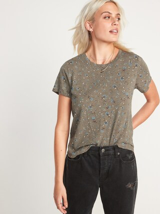 EveryWear Printed Slub-Knit T-Shirt for Women | Old Navy (US)