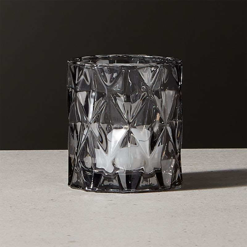 Betty Smoked Glass Modern Votive Candle Holder + Reviews | CB2 | CB2