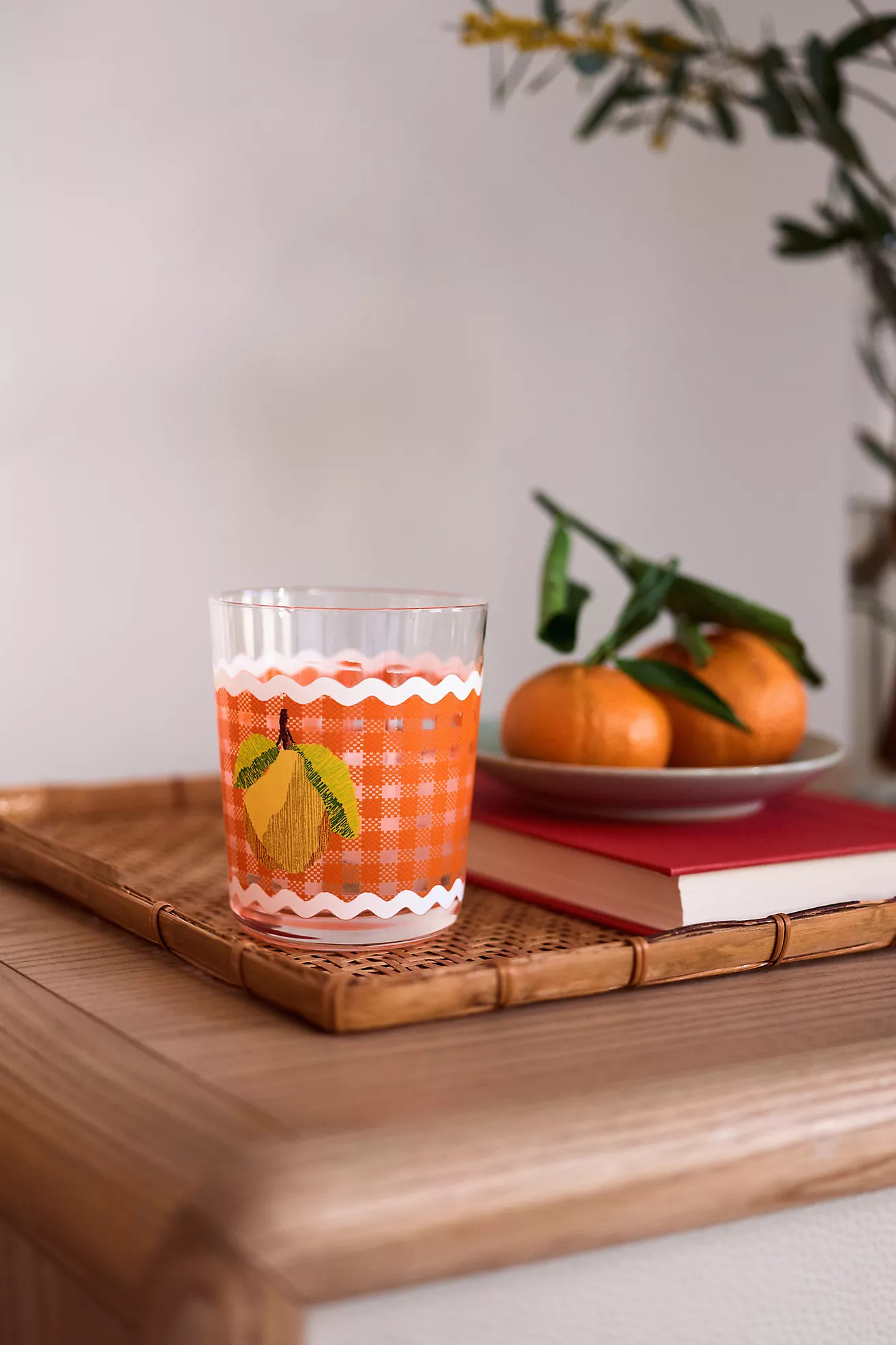 Ischia Gingham Fruit Juice Glass | Anthropologie (US)