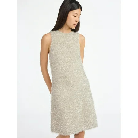 Scoop Women's Tinsel Sweater Mini Dress, Sizes XS-XXL | Walmart (US)