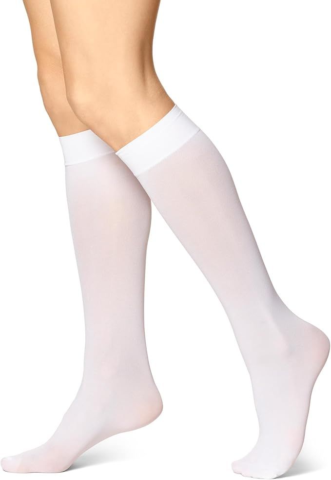 HUE Women's Soft Opaque Knee High Socks (Pack of 3) | Amazon (US)