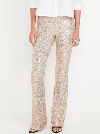 High-Waisted Sequin Flare Pants | Old Navy (US)