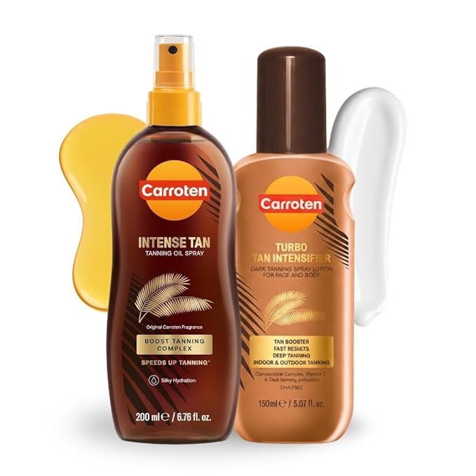 Carroten Turbo Tan Intensifier + Intensive Tanning Oil | Tanning System for Long-Lasting Results ... | Amazon (US)