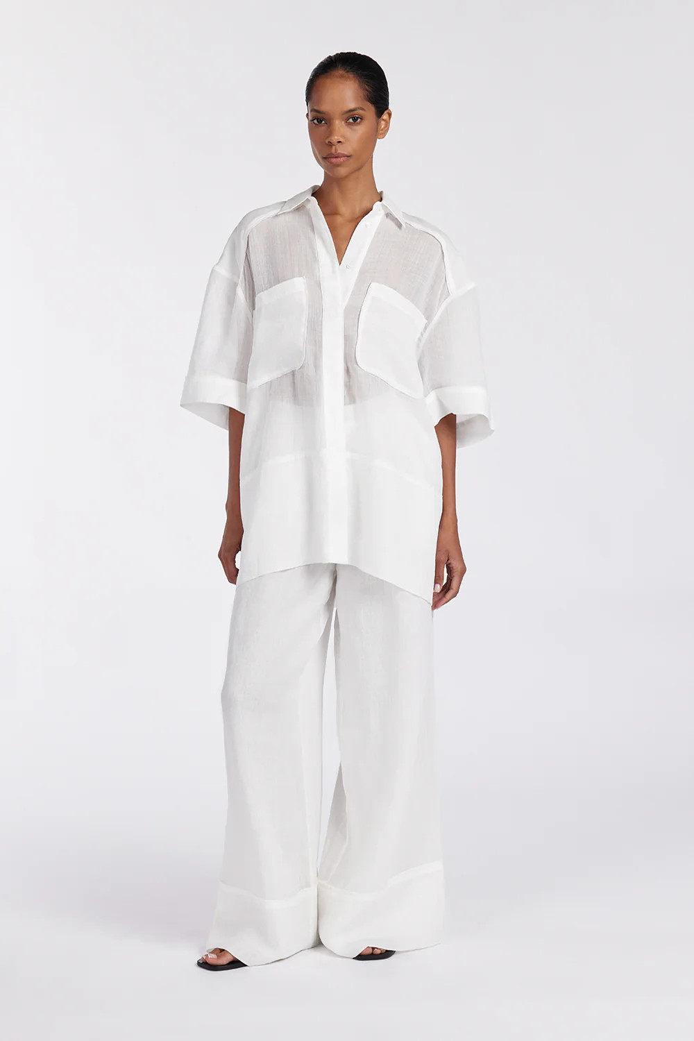 KAI WHITE RAMIE RESORT SHIRT | DISSH