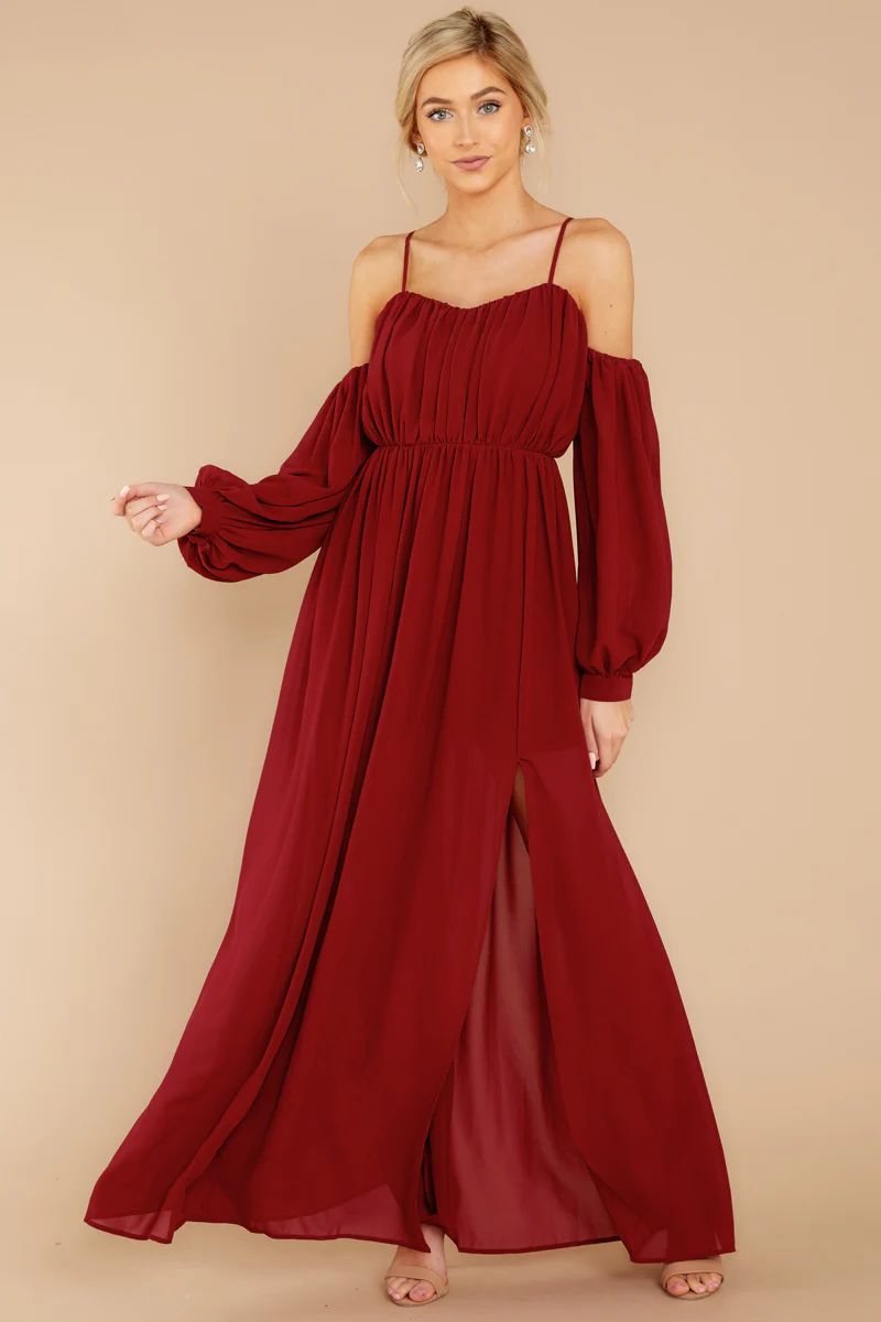 In French Vineyards Burgundy Maxi Dress | Red Dress 