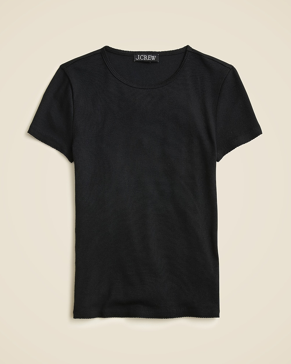 Fine rib short-sleeve T-shirt | J. Crew US