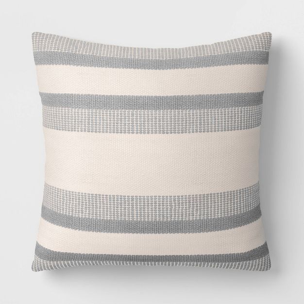 Outdoor Throw Pillow Stucco Gray Stripe - Threshold™ designed with Studio McGee | Target