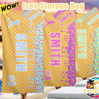 Ice Cream Drip Baseball Softball Beach Towel, Drippy Team Gifts, Summer Sports Towel, Fun Sports ... | Etsy (US)