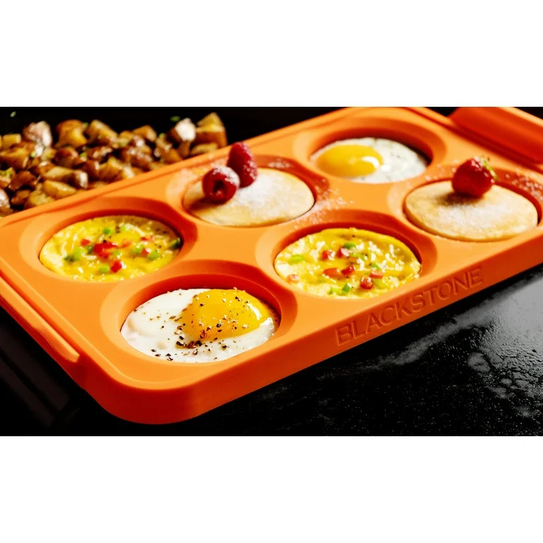 Blackstone Orange Silicone 6 Section Egg Ring Tray | Walmart (US)