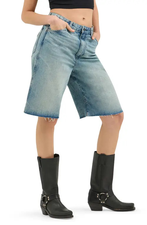 Wrangler Jort Cutoff Denim Shorts in Sand Surf at Nordstrom, Size 26 | Nordstrom