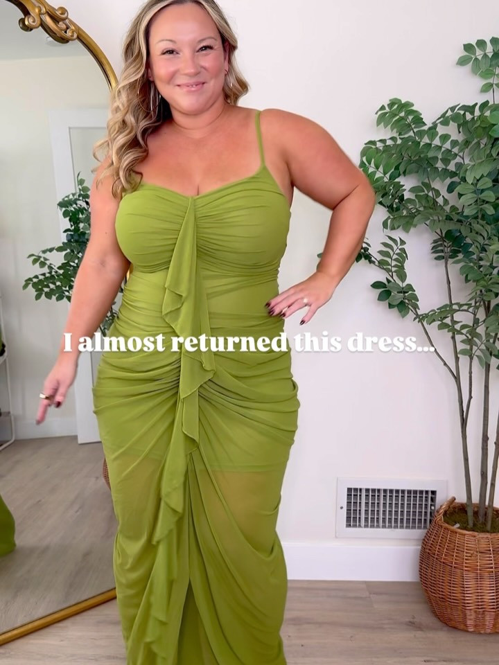 I almost returned this dress. I was in my head. I was focused on what didn’t really matter in the dress. Belly lines. Jiggles. Not so perky girls. Dimples. The list could go on and on. I forgot that I needed to focus on how I was feeling in it. And sometimes showing up on social isn’t easy. You just want to dodge the ugly comments that are most days inescapable. When you’re feeling like a snack and someone tries to make you feel like week old left overs, it knocks you down sometimes. Sometimes you’re just not mentally up for it. 
I love the dress, so I said screw it, people can hate it, rip me to shreds, whatever. I feel amazing, I’m just gonna pretend you can’t see what I’m seeing in the mirror. And the amount of comments and DMs that absolutely lifted me up blew me away! Too many to count. I screenshotted them cause they made me smile so big. I always hope you wear whatever the F you want cause someone will always have some opinion. But you don’t need to be invisible for someone else to be comfortable. Curvy bodies deserve to be seen and celebrated! Just the way they are! 🩷

I’m wearing size LARGE in both dresses! 

#amazonfinds #amazonfashion #founditonamazon #bodyneutral #allbodiesaregoodbodies #weddingguestdress #bodyimagehealing

#LTKPetite #LTKMidsize #LTKOver40