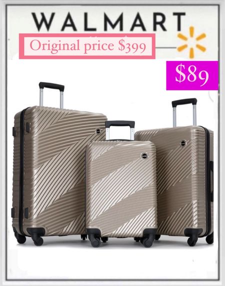 Lightweight high quality luggage set on sale ✔️💕 #springbreak #sale #walmart #walmartfind #luggage #travel #suitcase

#LTKU #LTKsalealert #LTKSeasonal