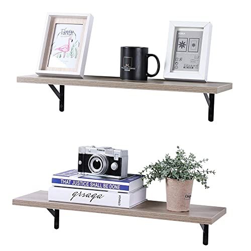 Amazon.com: SUPERJARE 23.6 x 7.9in Floating Shelves, Set of 2, Wall Mounted Shelves for Storage, ... | Amazon (US)
