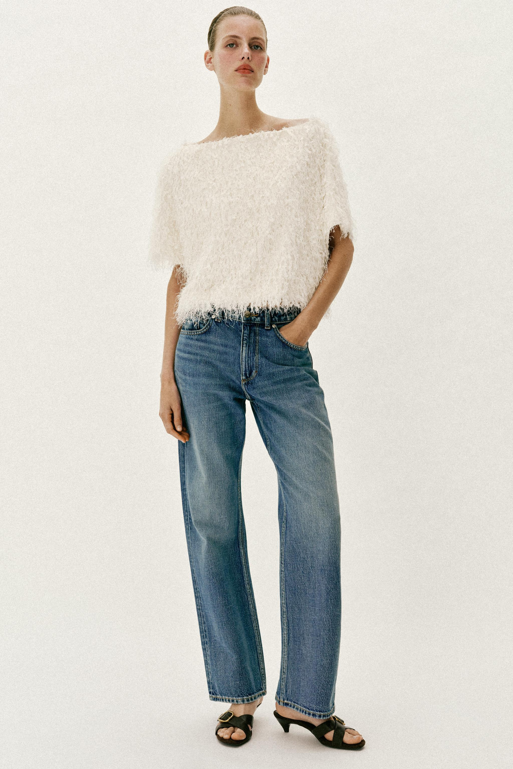 FRINGED KNIT TOP | Zara US