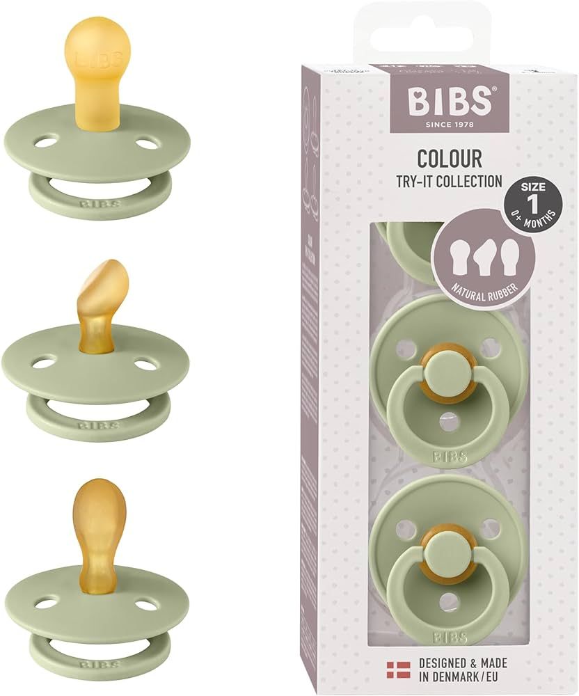 BIBS Pacifiers 0-6 Months | 3-Pack Soothers | BPA-Free Symmetrical Nipple | Made in Denmark | Ivo... | Amazon (US)