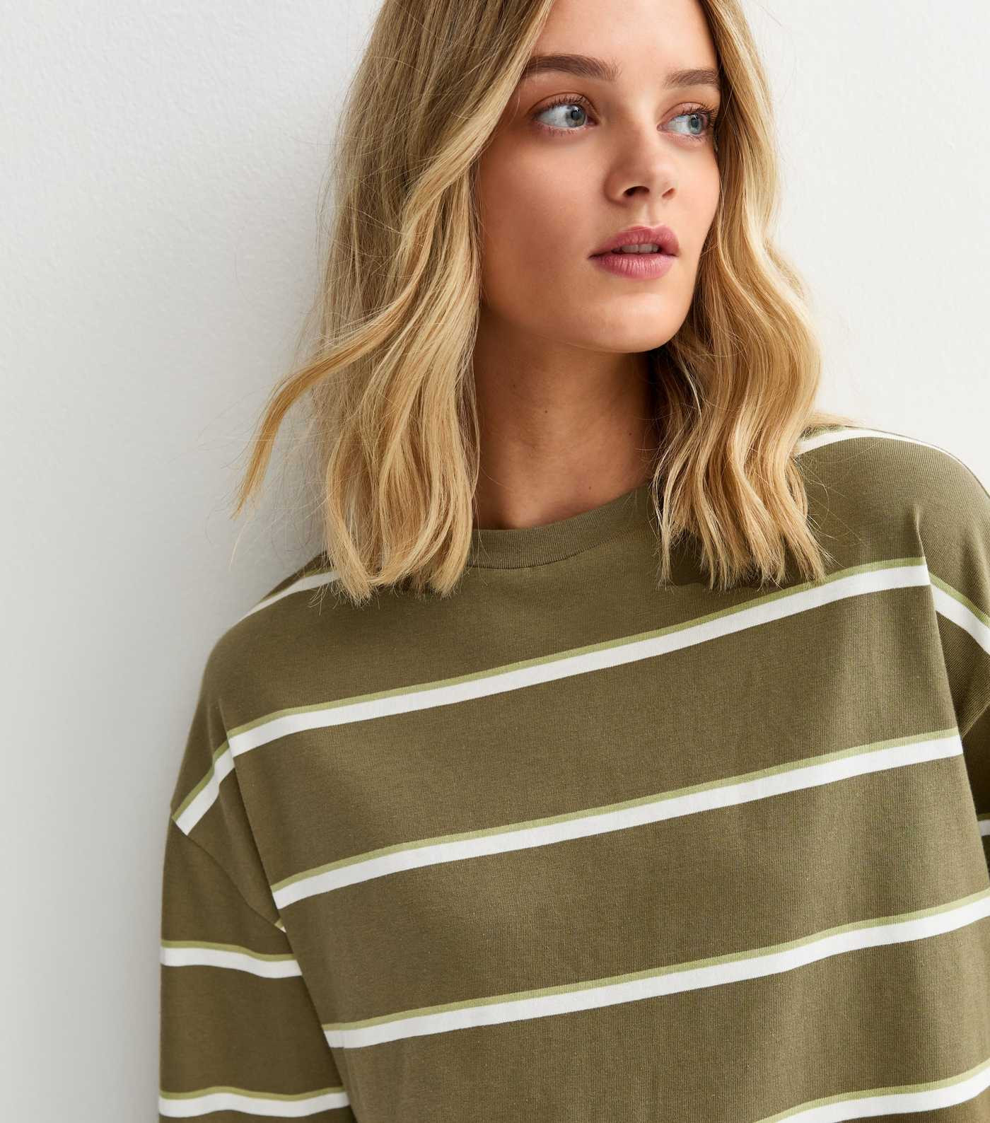 Green Striped Long Sleeve Top | New Look | New Look (UK)