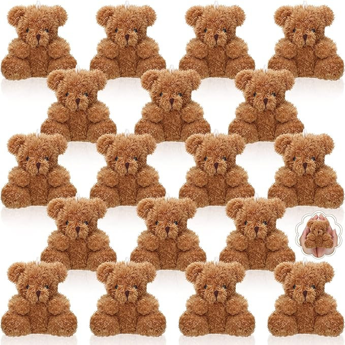 Chivao 20 Pcs Mini Plush Bears Bulk 4'' Small Bear Valentines Stuffed Animal Tiny Valentine Gifts... | Amazon (US)