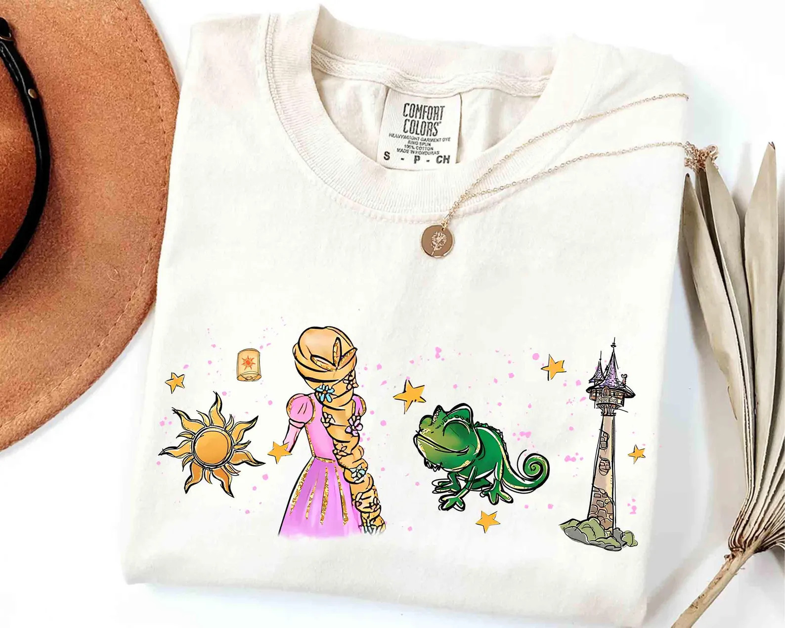 Watercolor Disney Tangled Rapunzel Princess Sketch T-Shirt, Rapunzel And Pascal Tee, Flynn Rider ... | Etsy (Global)