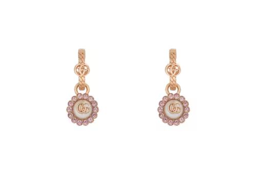 Double G flower hoop earrings | Gucci (US)
