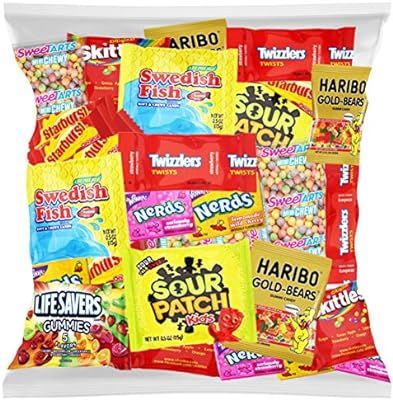 Bulk Assorted Fruit Candy - Starburst, Skittles, Swedish Fish, SweeTarts, Nerds, Sour Patch Kids,... | Amazon (US)