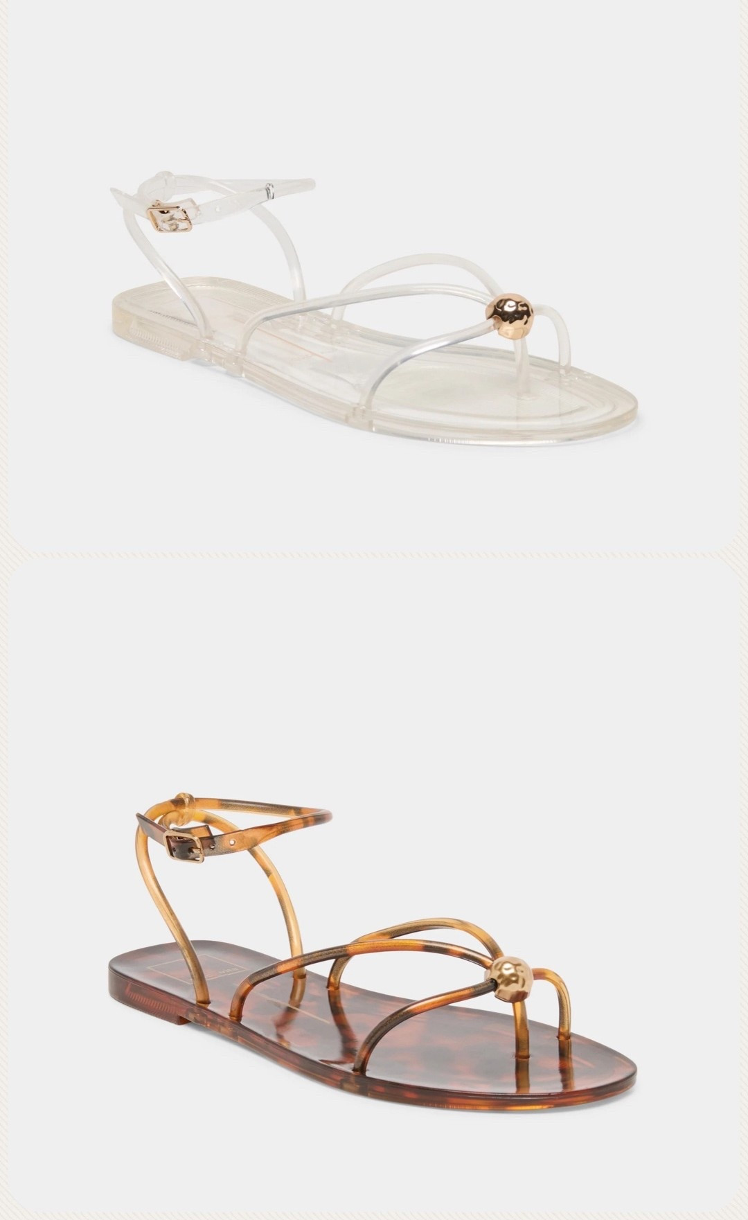 Help me pick a color!? I can’t decide and only $60! Loving the gold detail on toe and of course the jelly! 🤍🔥

Sandals. Spring break. Resort wear. Jelly. 

#LTKSeasonal #LTKWorkwear #LTKTravel