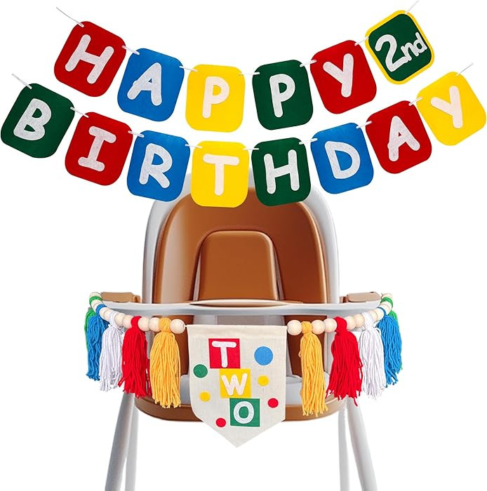 Street theme colorful 2nd birthday party cartoon hanging decoration friends Party banner, includi... | Amazon (US)