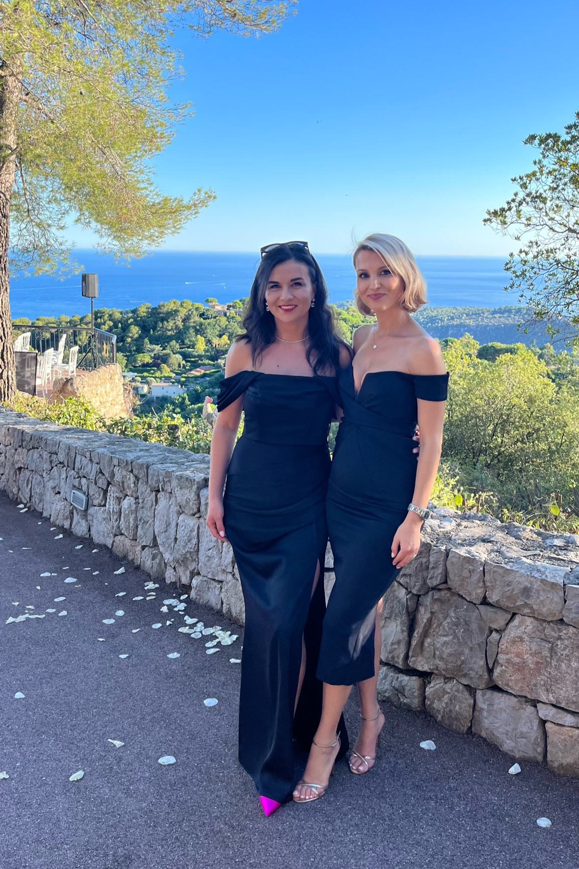 Black tie wedding in South of France. Both my sister’s and my dress are from River Island. I compiled a list of black dresses you could wear at a black tie event. 

#LTKSeasonal #LTKwedding