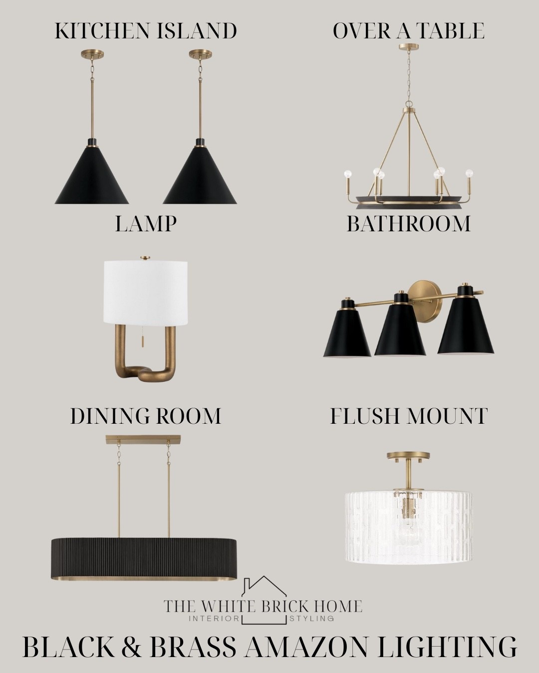 Modern black and brass fixtures that ship from Amazon for an easy home update that coordinates beautifully throughout your home! 
🖤🖤
Lighting, ceiling light, chandelier, kitchen lighting, flush mount light, black and brass fixtures, home remodel, chandelier for dining room, dining room decor, kitchen decor, kitchen lighting, lamp, table lamp, kitchen lighting ideas, bathroom decor, bathroom remodel, home remodel, lights, dining room lighting, kitchen lighting, Amazon, Amazon home, Amazon home light fixtures, capital lighting 


#LTKSeasonal #LTKHome #LTKStyleTip