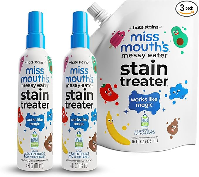 Miss Mouth's Messy Eater Stain Treater - 2 Pack Stain Remover Spray and 16oz Refill Pouch | Amazon (US)