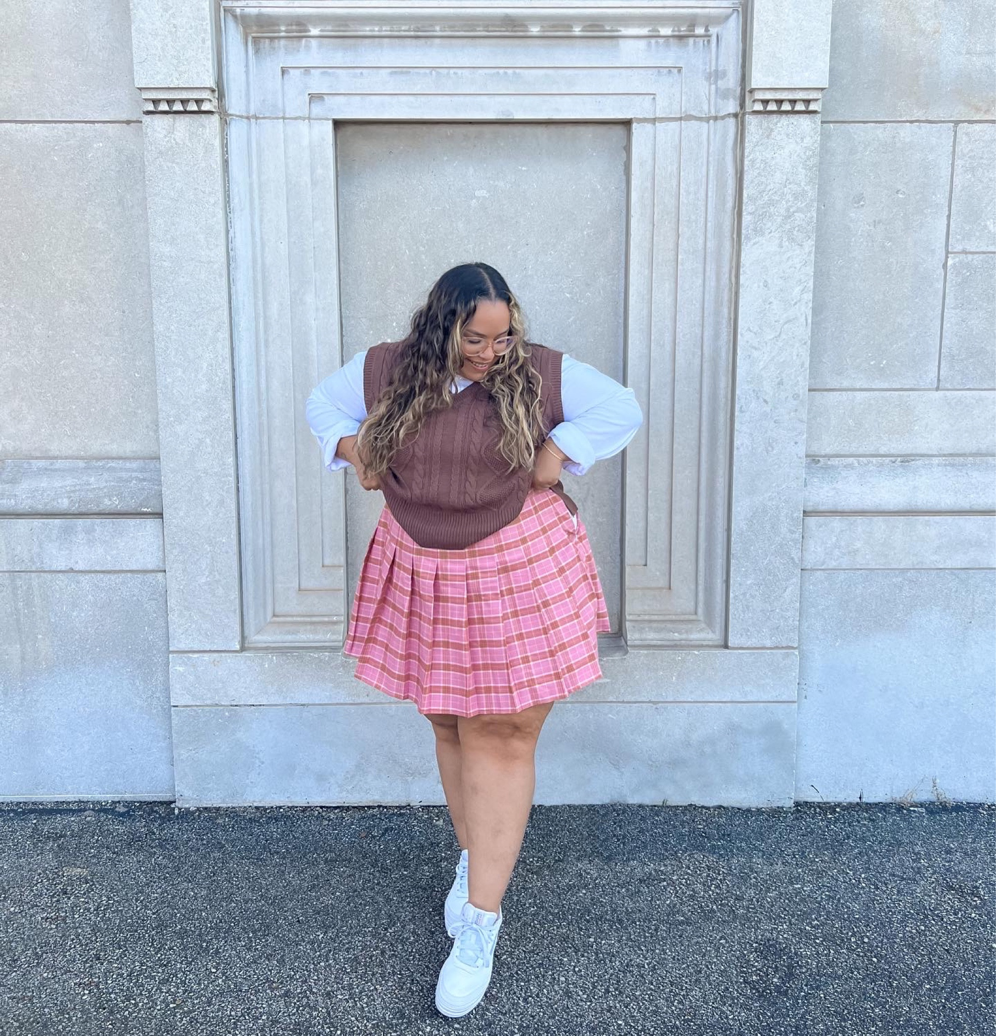 Plus Size Pinterest Fall Outfit Inspo 
button down - XXL
sweater vest- XL 
skirt- XXXL 


#LTKstyletip #LTKcurves #LTKunder50