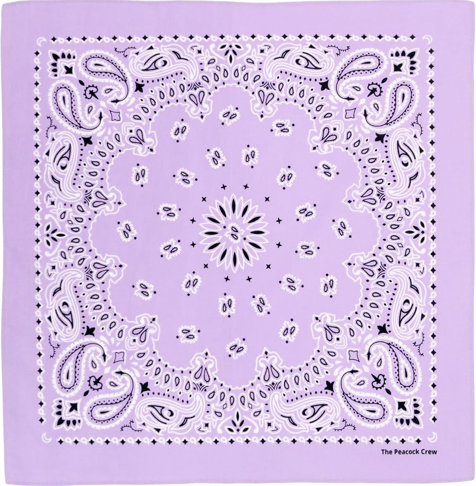 The Peacock Crew Premium Soft Cotton Designer Bandana for Men and Women 22x22 in | Amazon (US)