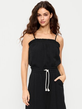 Crinkle Gauze Tank Top | Old Navy (US)