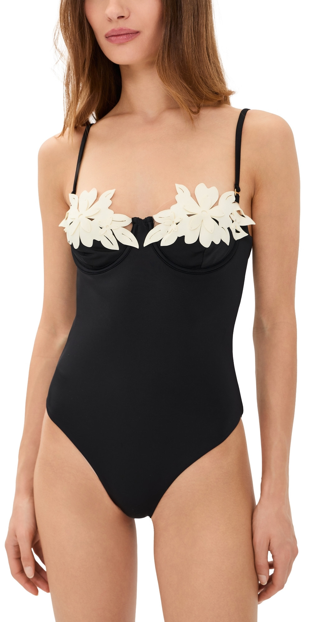 Bahia Maria Aura One Piece Swimsuit Black/Ivory M | Shopbop