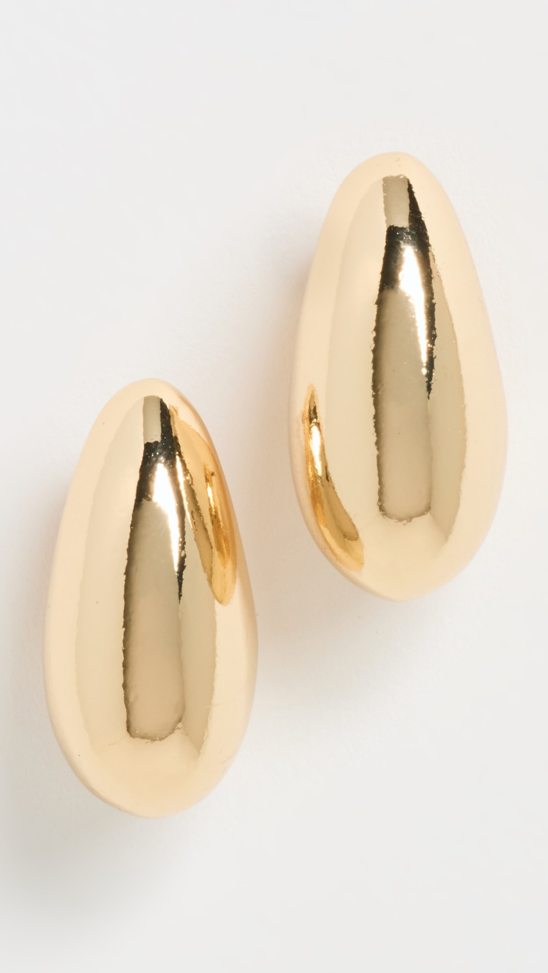 Gold Tapered Hoop Pierced Earrings | Shopbop