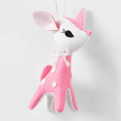 Retro Deer Christmas Tree Ornament Pink - Wondershop™ | Target