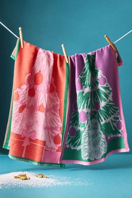 Pop Art Pets Jacquard Dish Towels, Set of 2 | Anthropologie (US)