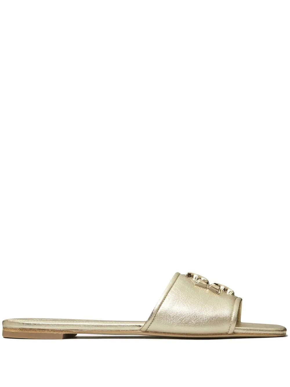 Tory Burch Eleanor slides - Gold | Farfetch Global