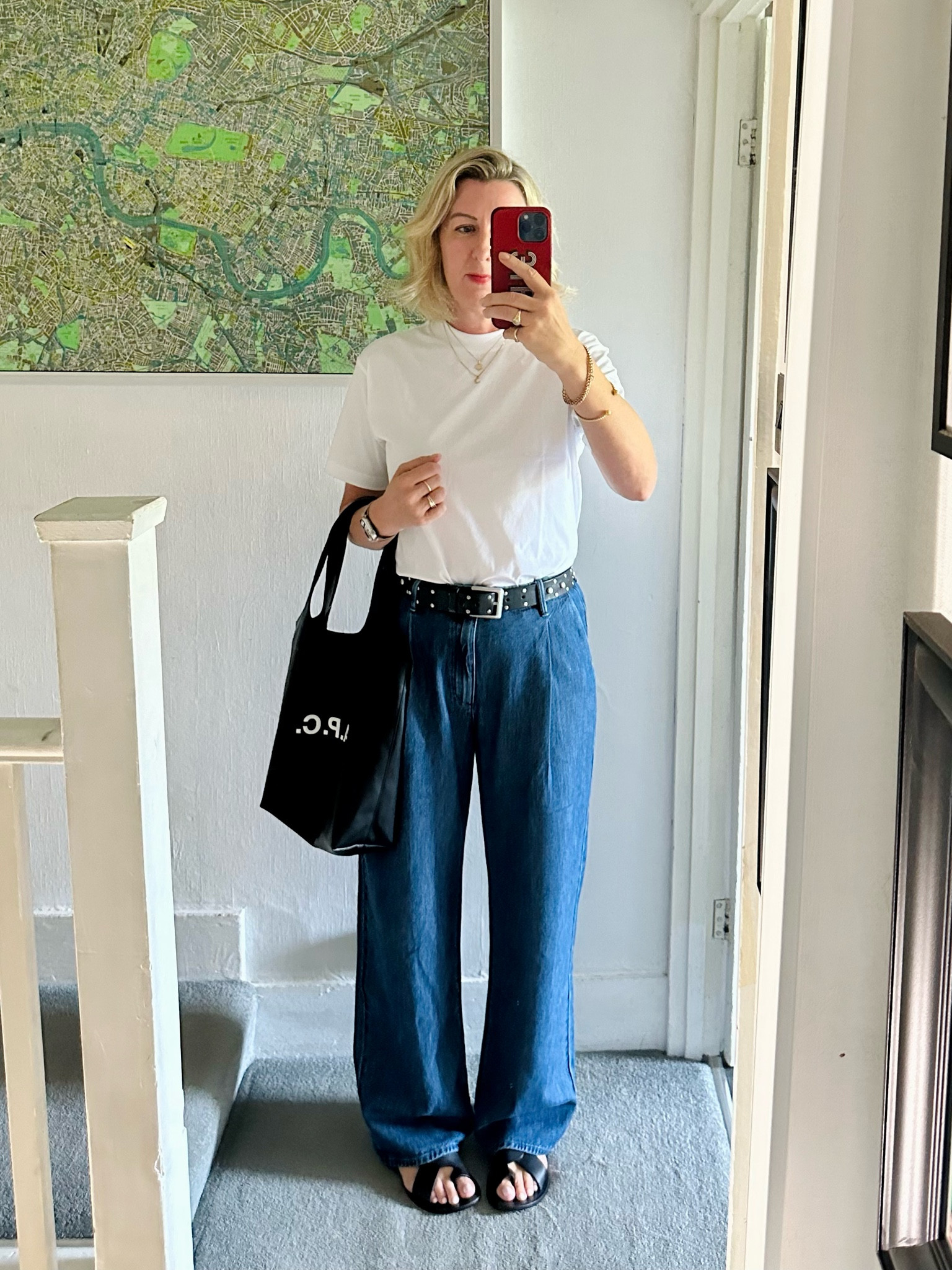 AD. Uniqlo Airism t shirt and soft pleated jeans. Simple classic look. #uniqlo 

#AugustBrandSpotlight #LTKuk #LTKover50style