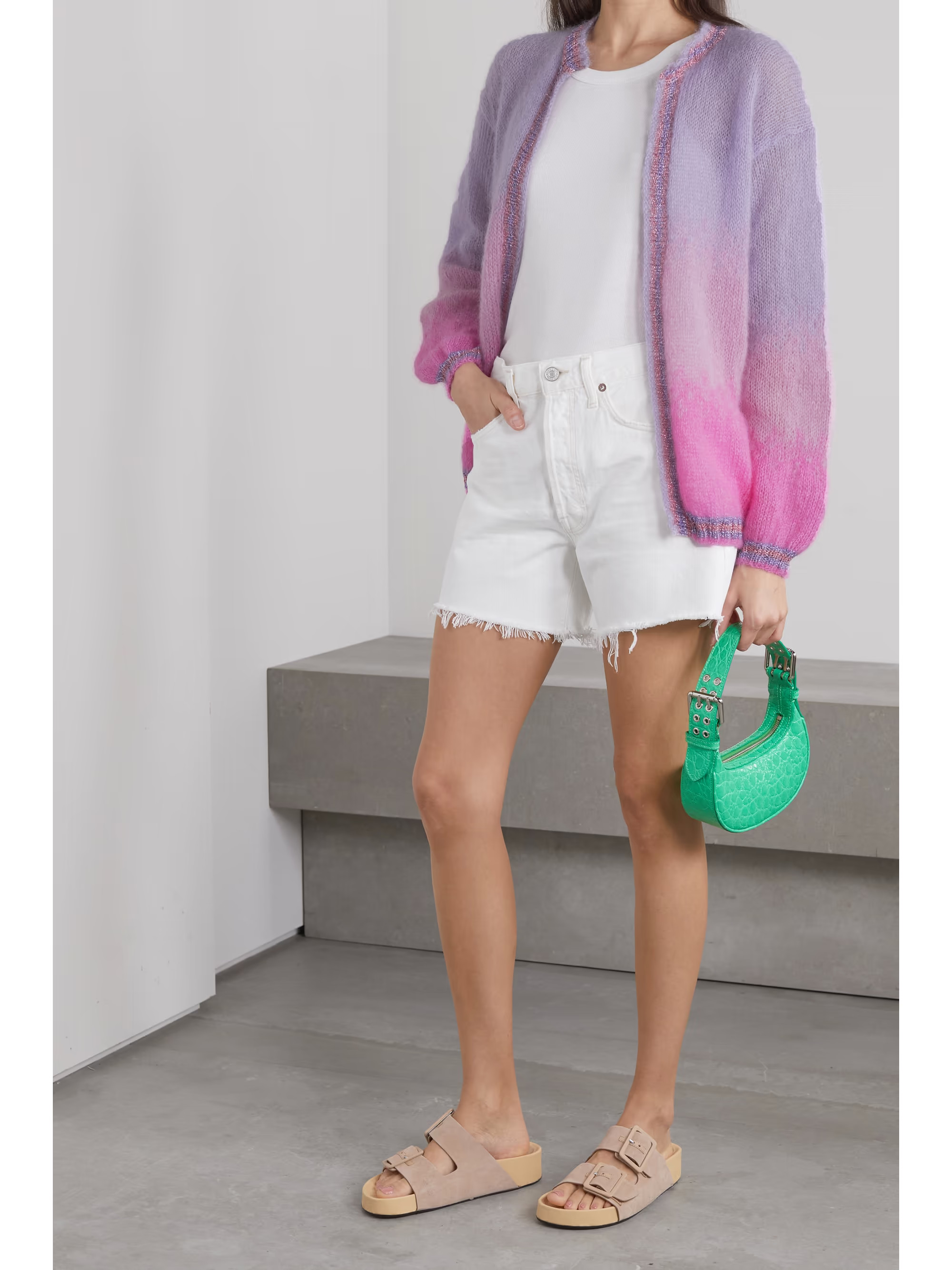 Metallic mohair-blend cardigan | NET-A-PORTER (US)
